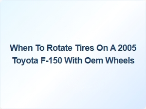 How to Rotate Tires on a Toyota F-150