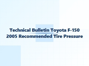 Recommended Tire Pressure for the Toyota F-150